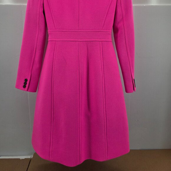 J.Crew Italian DoubleCloth Wool Lady Day Coat Thinsulate Fuchsia Pink Size 00 - Picture 13 of 14